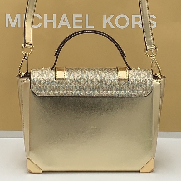 MICHAEL KORS MANHATTAN MEDIUM TOP HANDLE SCHOOL SATCHEL/ CROSSBODY PALE NWT - Picture 6 of 16